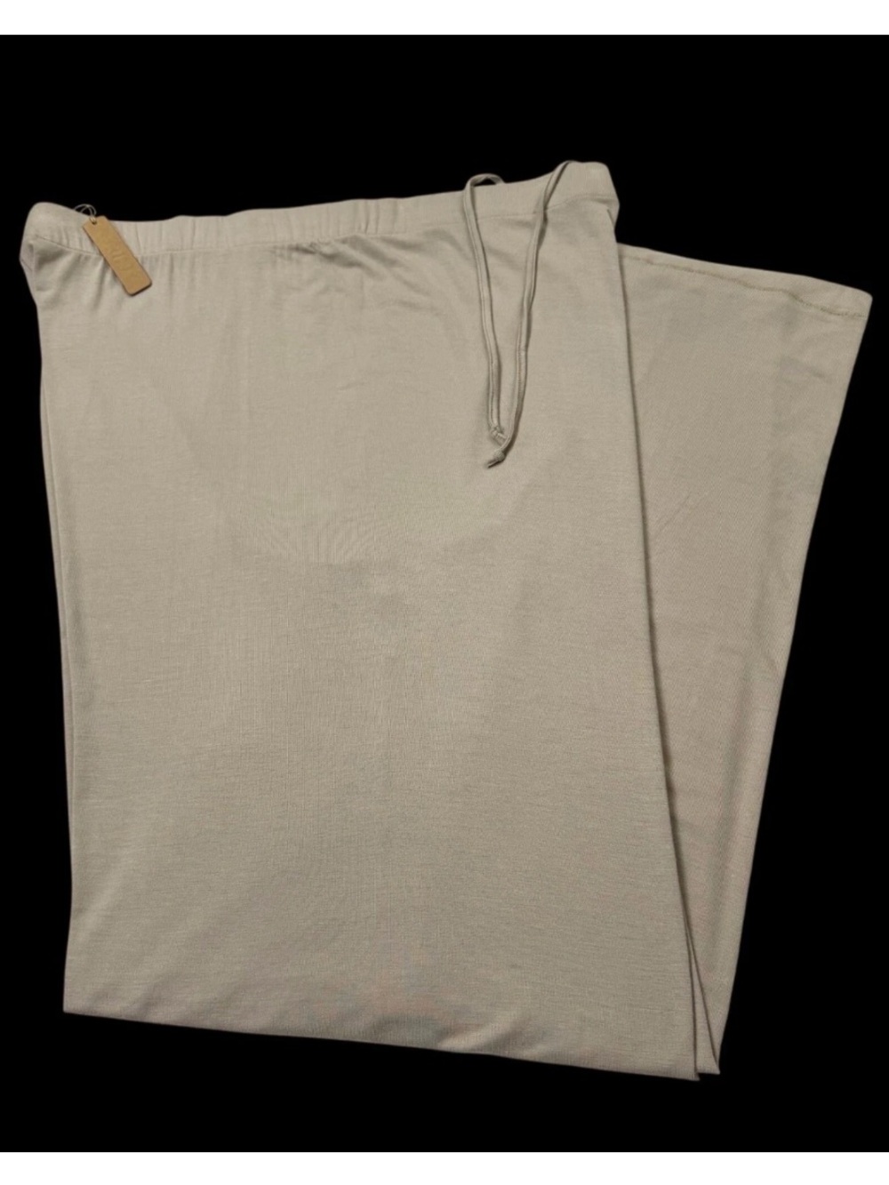 🟤 SKIMS Sleep Straight/Wide-Leg Drawstring Pants in Taupe/Tan Size Large L NWT 🟫 - Picture 14 of 14